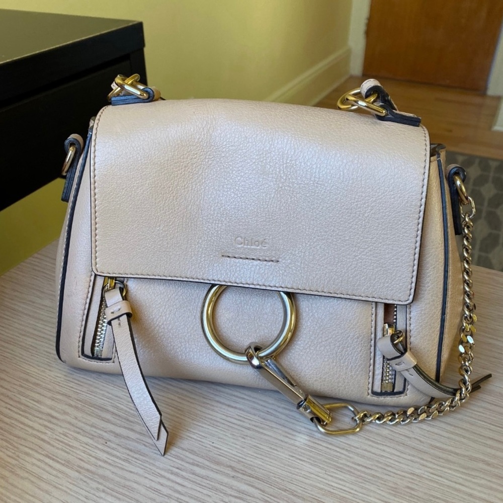 SOLD Authentic Chloe Mini Faye Day Bag in Motty Gray